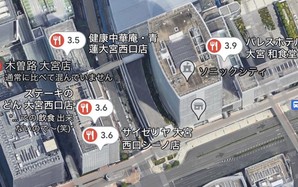 パレスホテル大宮　周辺地図