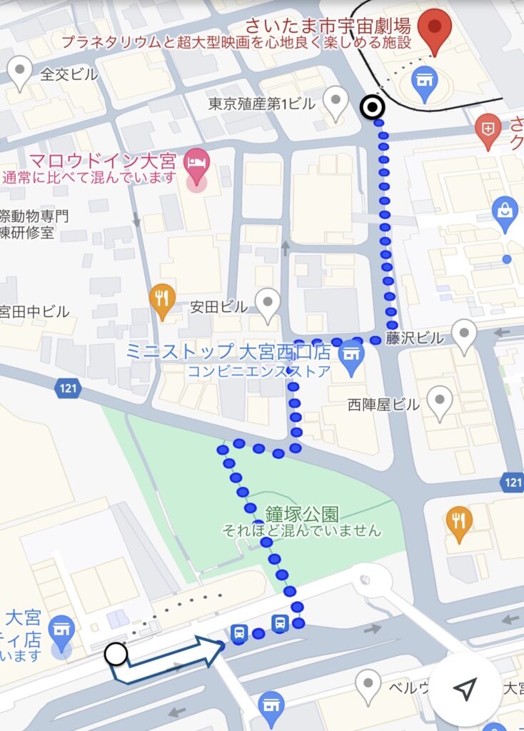 さいたま宇宙劇場　地図