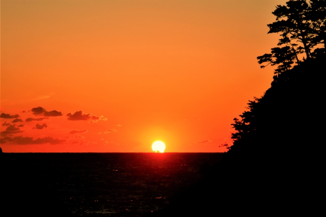 堂ヶ島の夕日