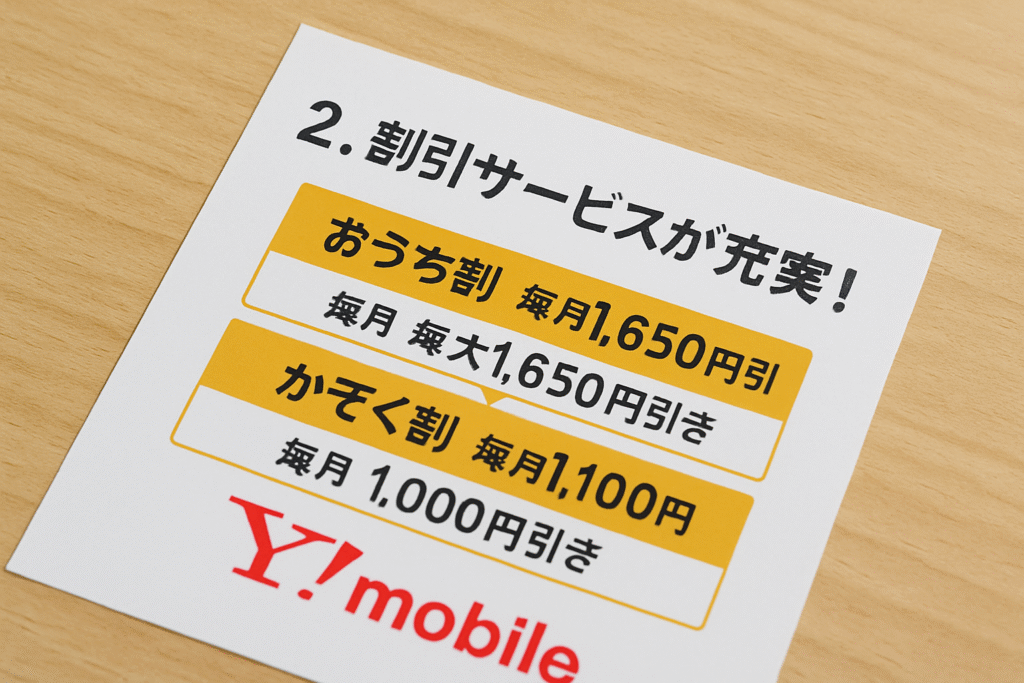 ワイモバイルの割引