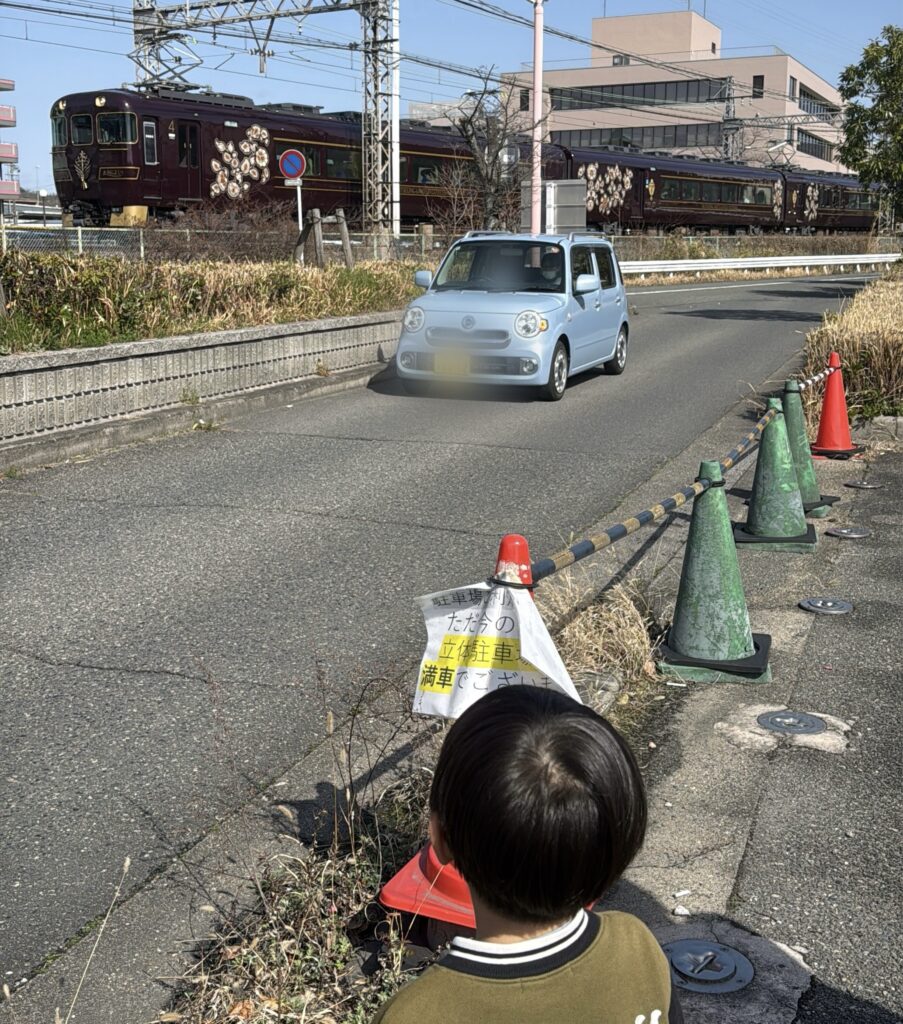 あをによしを見る子ども